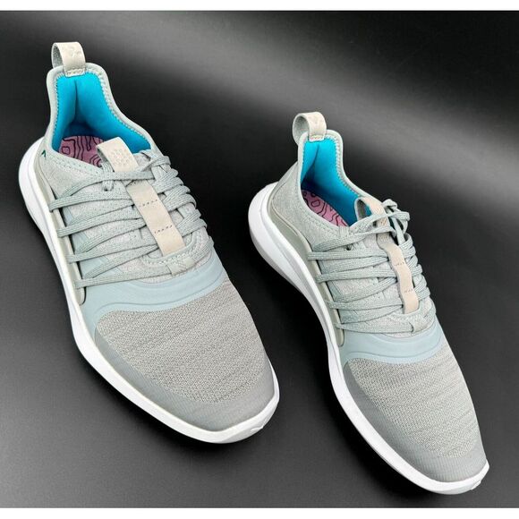 Puma Golf Shoes Womens 7 Ignite Nxt Spikeless Gray Turquoise Athletic Sneakers‎ - Picture 1 of 16